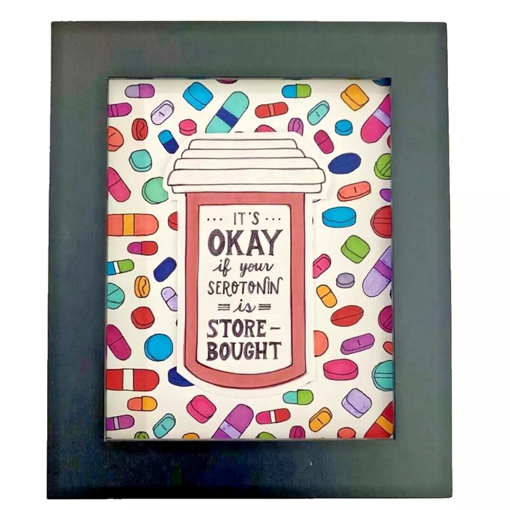 Mental Health Artwork, Handmade Illustration Art on Paper